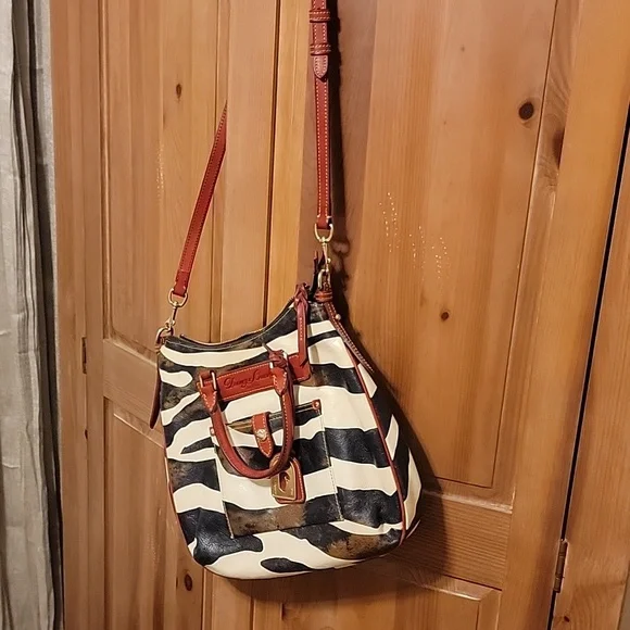 Dooney & Bourke Zebra Print Crossbody Bag with Red Accents - Picture 11 of 11
